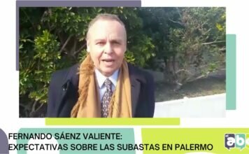 Fernando Sáenz Valiente y sus expectativas sobre los remates en Palermo